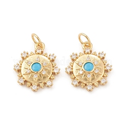 Eco-Friendly Brass Micro Pave Cubic Zirconia Pendants&nbsp;KK-I698-19G