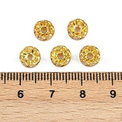 Brass Middle East Rhinestone Spacer Beads&nbsp;RSB029NF-01G