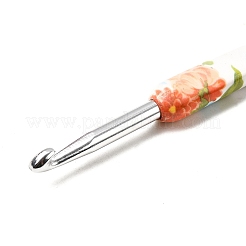 アルミかぎ針編みのフック  ABS樹脂製ハンドル付き  カラフル  140x11x10.5mm  8個/セット&nbsp;TOOL-C012-08