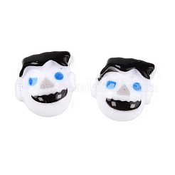 ハロウィンテーマの蓄光樹脂デコデンカボション  暗闇で光る  人間  11x10x4mm&nbsp;LS-CRES-T026-01F