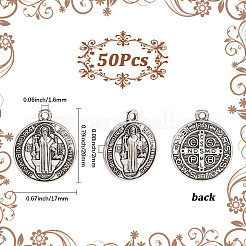50Pcs Tibetan Style Alloy Pendants&nbsp;TIBEP-SC0003-23
