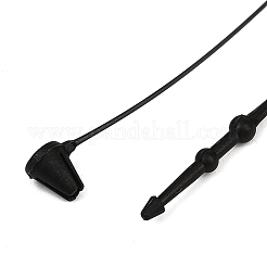 プラスチック値札チェーン2000個  ファスナーハングタグスナップロックピン  ブラック  80x3.5x4.5mm&nbsp;KY-CY0001-01A-01