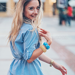 4Pcs Wood Wide Band Cuff Bangles Set&nbsp;BJEW-PH0004-12