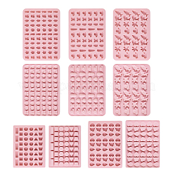 食品グレードのシリコンモールド  フォンダン型  DIYケーキデコレーション用  チョコレート  キャンディ  UVレジン＆エポキシ樹脂ジュエリー作り  プラスチックドロッパー  ピンク&nbsp;DIY-TA0001-96