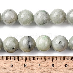 天然な中国のヒスイのビーズ連売り  ラウンド  12~12.5mm  穴：1mm  約33個/連  15.75''（40センチメートル）&nbsp;G-H343-D08-12mm