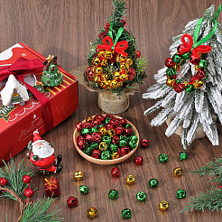 DIYクリスマスリース作りキット  鉄の鈴チャームを含む  シングルフェイスサテンリボン  パイプクリーナー  ミックスカラー&nbsp;DIY-SC0027-70