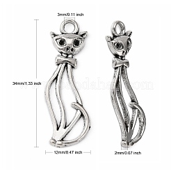 Tibetan Style Alloy Kitten Pendants&nbsp;LF10383Y-NF