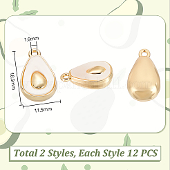 24Pcs 2 Colors Rack Plating Alloy & Acrylic  Pendants&nbsp;FIND-GA0005-46