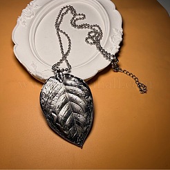 Vintage European Zinc Alloy Enamel Leaf Pendant Necklaces for Women Men&nbsp;IL1347