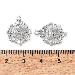Rack Plating Brass Micro Pave Cubic Zirconia Pendants&nbsp;KK-K333-80P