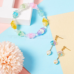 80Pcs 8 Colors Transparent Spray Painted Glass Beads&nbsp;GLAA-BT0001-02