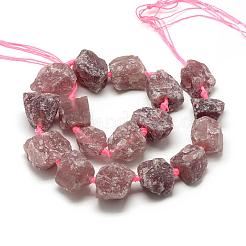 Natural Strawberry Quartz Beads Strands&nbsp;G-R421-05
