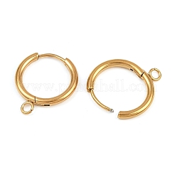 304 Stainless Steel Hoop Earring Findings&nbsp;STAS-B095-01G
