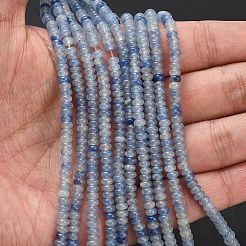 天然アベンチュリンビーズ連売り  ロンデル  染め＆加熱  4x1.5mm  穴：0.7mm  約155個/連  14.96''（38センチメートル）&nbsp;G-L635-A03-4x2mm-02