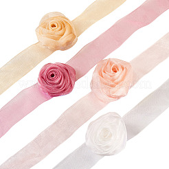 4Pcs 4Colors Cloth Rose Ribbon Chokers&nbsp;FIND-TA0002-27