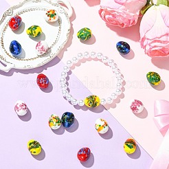 18Pcs 6 Colors Handmade Lampwork Beads Strands&nbsp;LAMP-CJ0003-08