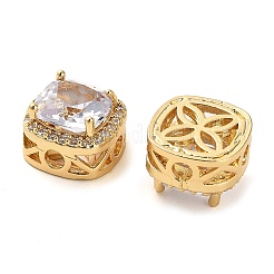 Brass Micro Pave Cubic Zirconia Beads&nbsp;KK-D093-05G-01