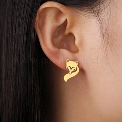 304 Stainless Steel Stud Earrings&nbsp;EJEW-H095-01G