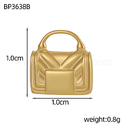 304ステンレススチールチャーム  バッグのチャーム  イオンプレーティング（ip）  18KGP本金メッキ  10x10mm  穴：4.5mm&nbsp;STAS-OY019-83G