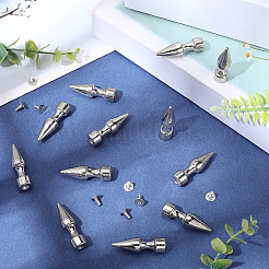 20Pcs Zinc Alloy Spikes Screwback Studs&nbsp;FIND-GF0008-53A