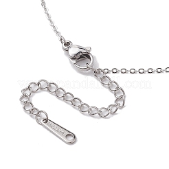 Brass Micro Pave Cubic Zirconia Pendant Necklaces&nbsp;NJEW-JN04690-01