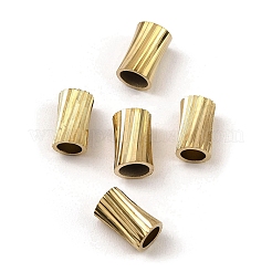 真鍮製チューブビーズ  コラム  ゴールドカラー  10x6mm  穴：4mm&nbsp;KK-D040-09G