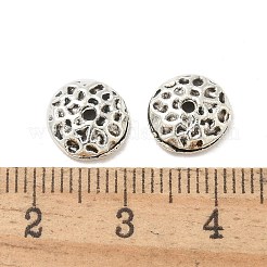 合金のスペーサービーズ  カドミウムフリー＆鉛フリー  フラットラウンド  アンティークシルバー  9x2.5mm  穴：1.2mm  約1960個/1000g&nbsp;TIBE-P003-80AS