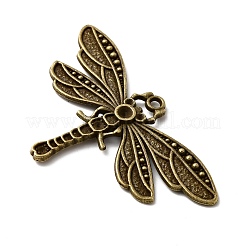 Tibetan Style Alloy Dragonfly Pendant Rhinestone Settings&nbsp;TIBEP-922-AB-FF