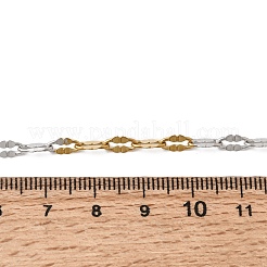 Two Tone 304 Stainless Steel Dapped Chains&nbsp;CHS-P029-02B-A