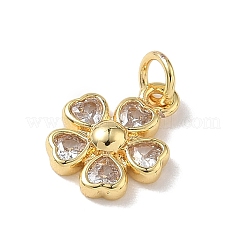 Brass Micro Pave Cubic Zirconia Pendants&nbsp;KK-L268-031G-03