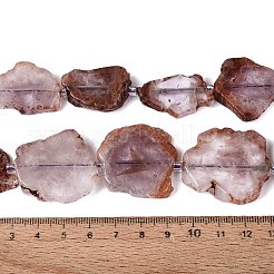 Natural Purple Phantom Quartz/Purple Lodolite Quartz Slice Beads Strands&nbsp;G-N362-11A-01