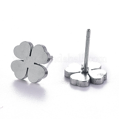 Tarnish Resistant Unisex 304 Stainless Steel Stud Earrings&nbsp;LS-EJEW-E254-04P