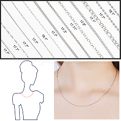 304ステンレススチールチェーンネックレス  カニカン付き  ステンレス鋼色  1連 /セット&nbsp;STAS-PH0018-41P