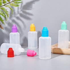 プラスチック製の液体ボトル  ミニ透明プラスチックファンネルホッパーと2ml使い捨てプラスチックトランスファーピペット付き  ミックスカラー  30個/セット&nbsp;DIY-BC0004-13