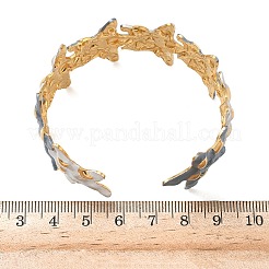 女性用304ステンレススチールエナメルカフバングル  ヒトデ  ゴールドカラー  内径：1-7/8x2-1/8インチ（4.85x5.5cm）&nbsp;BJEW-F518-05G