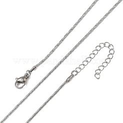 1.2mm 304ステンレススチールボストンリンクチェーンネックレス  変色なし  ステンレス鋼色  15.75インチ（40cm）&nbsp;NJEW-D328-01P-04