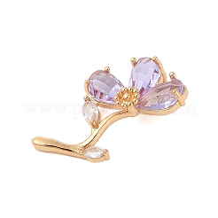 Brass Glass Pendants&nbsp;KK-B100-041G
