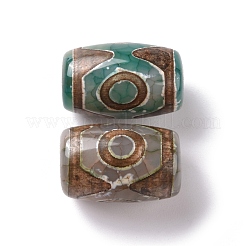 Tibetan Style 3-Eye dZi Beads&nbsp;TDZI-G009-B30
