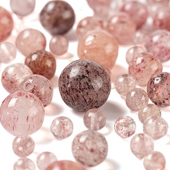 340Pcs 4 Style Natural Strawberry Quartz Round Beads&nbsp;G-LS0001-54