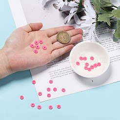 150g15色手作りポリマークレイビーズ  ヒシビーズ  ジュエリー工芸用品のDIY用  ディスク/フラットラウンド  ミックスカラー  6x1mm  穴：2mm  10 G /カラー&nbsp;CLAY-JP0001-12-6mm
