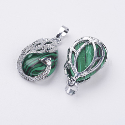 Synthetic Malachite Pendants&nbsp;G-E442-04B
