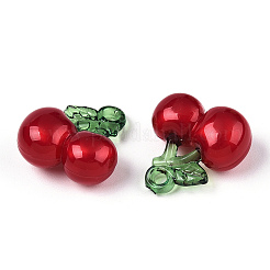 韓国アクリルパーツ  チェリー  レッド  20.2x20x10mm  穴：2.6mm&nbsp;OACR-L009-G05