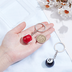 2Pcs 2 Colors Platinum Alloy Resin Keychains&nbsp;KEYC-BM0001-17