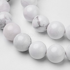 Natural Howlite Beads Strands&nbsp;G-D809-10-10mm