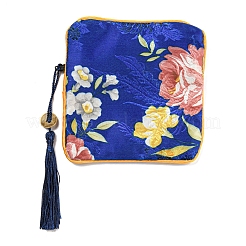 Chinese Style Floral Cloth Jewelry Storage Zipper Pouches&nbsp;AJEW-D063-01H