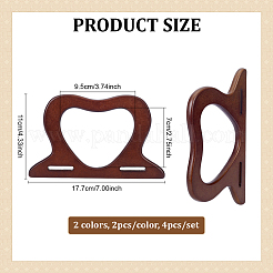 4Pcs 2 Colors Wooden Bag Handles&nbsp;FIND-PH0059-74