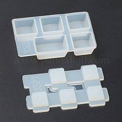 DIY Tabキーキャップシリコンモールド  ふた付き  レジン型  UVレジン用  エポキシ樹脂工芸品作り  ホワイト  70x46x14mm&nbsp;DIY-J006-06