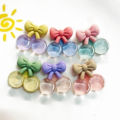 クリア樹脂カボション  ちょう結びの桜  ミックスカラー  25x24mm&nbsp;PW-WGD23E6-01