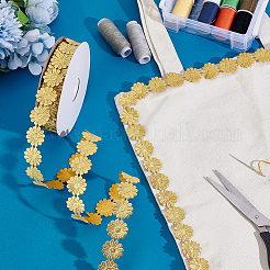 20 Yards Double Face Flower Lace Trim Polyester Ribbons&nbsp;SRIB-PH0001-69