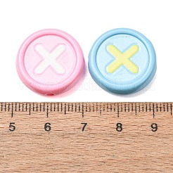Two Tone Baking Paint Acrylic Beads&nbsp;AC-CBA46F7-02